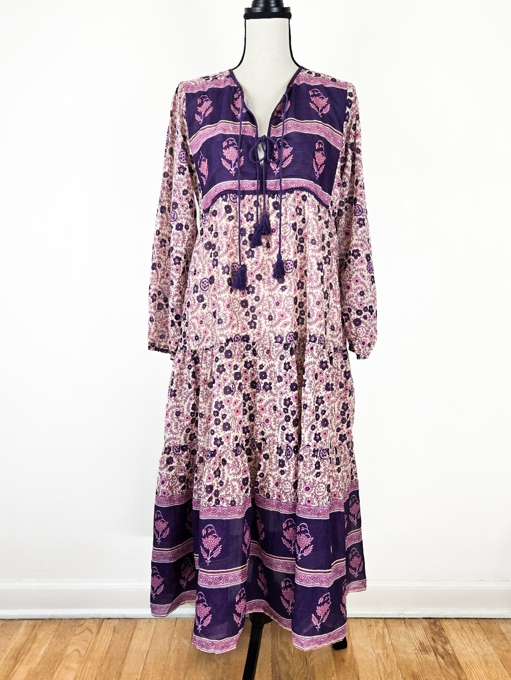 NWT Blue Boheme Kayla Cotton Boho Dress, Violet